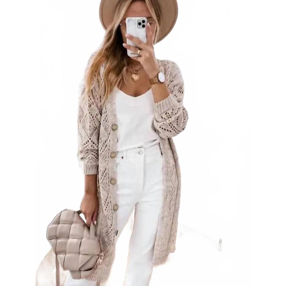 NEW LOVESOFT willow knit cardigan in taupe